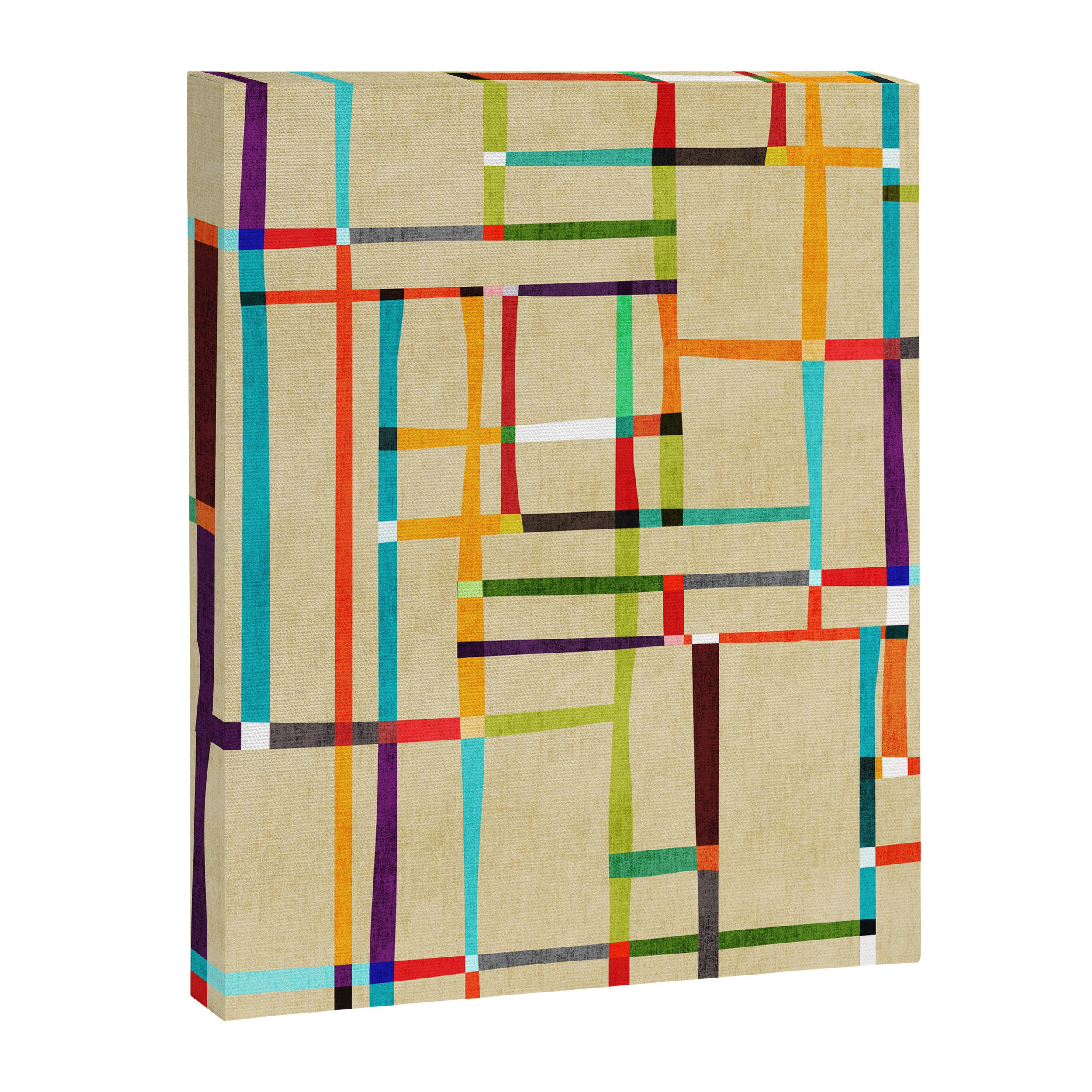 The map (after Mondrian) Canvas Print Gallery Image 6