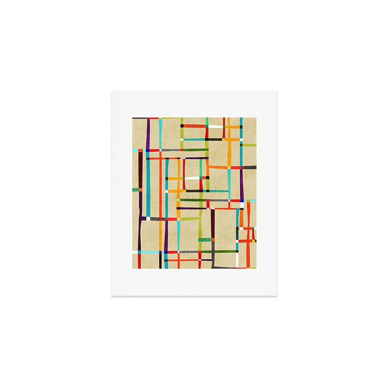 The map (after Mondrian) Art Print Gallery Image 1
