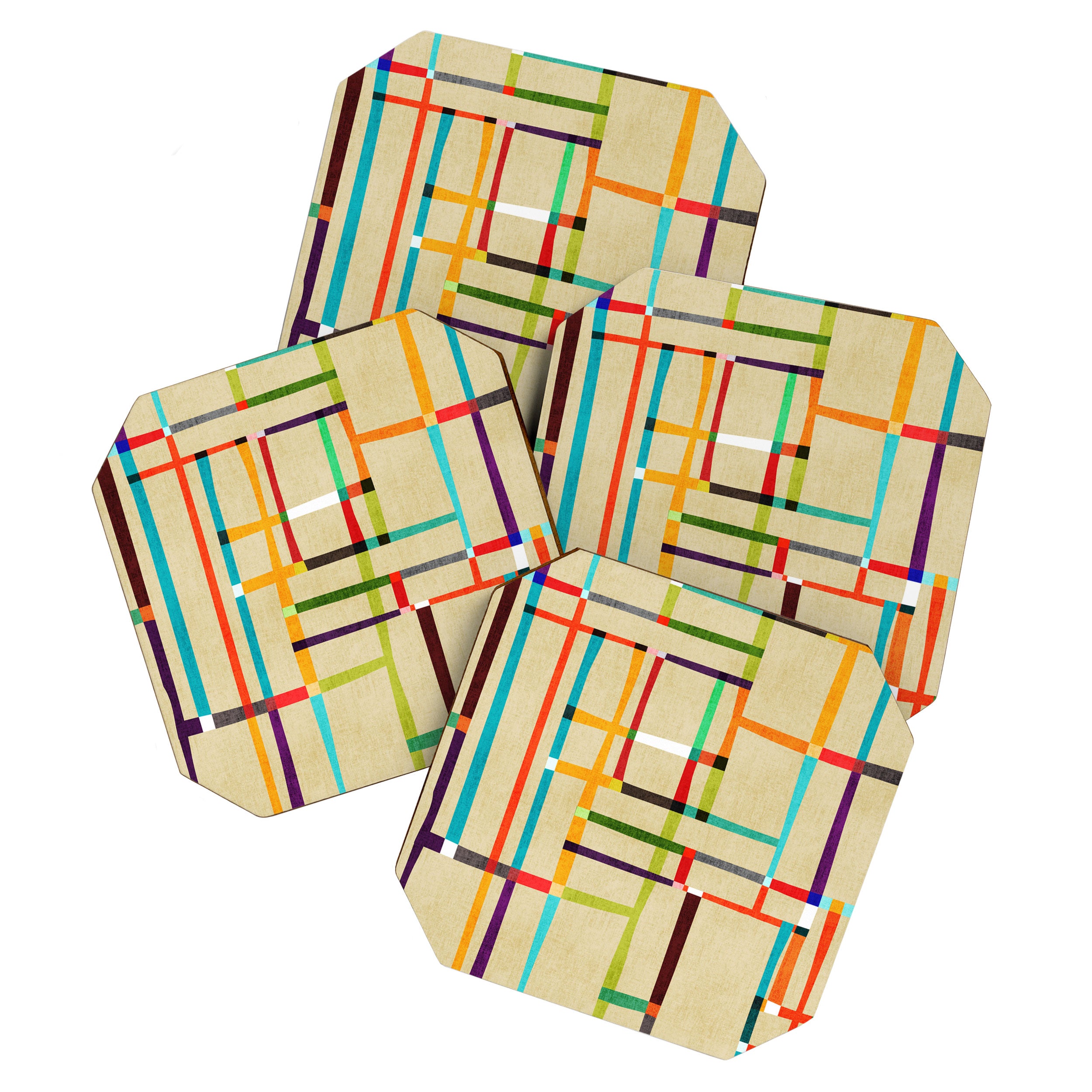 The map (after Mondrian) Coaster Gallery Image 1