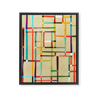 The map (after Mondrian) Framed Canvas Print Gallery Image 6