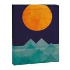 The ocean, the sea, the wave - night scene Canvas Print Gallery Image 6