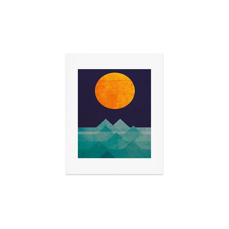The ocean, the sea, the wave - night scene Art Print Gallery Image 1