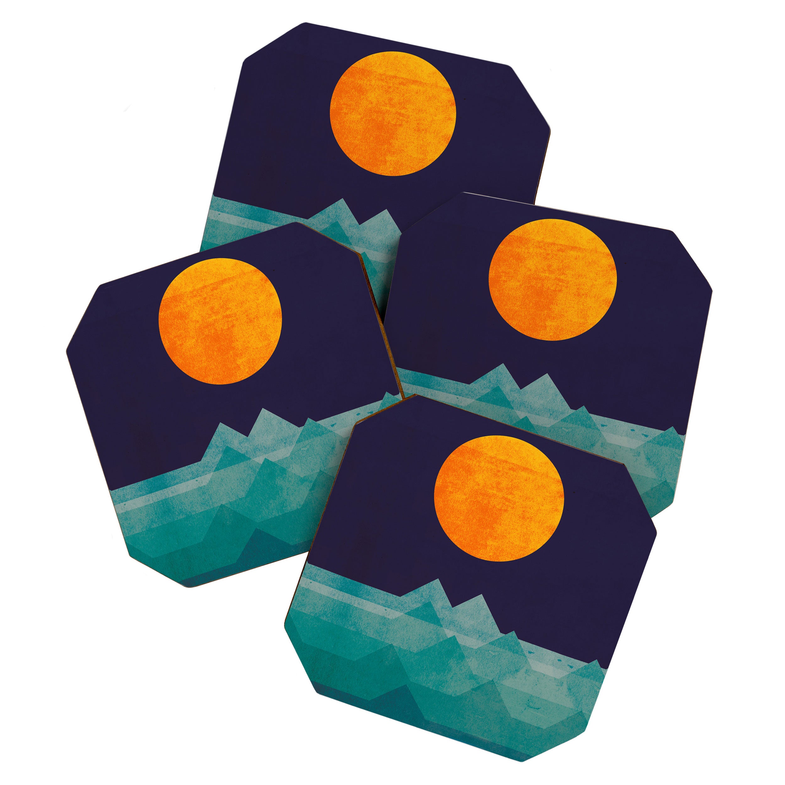 The ocean, the sea, the wave - night scene Coaster Gallery Image 1