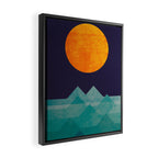 The ocean, the sea, the wave - night scene Framed Canvas Print Gallery Image 2