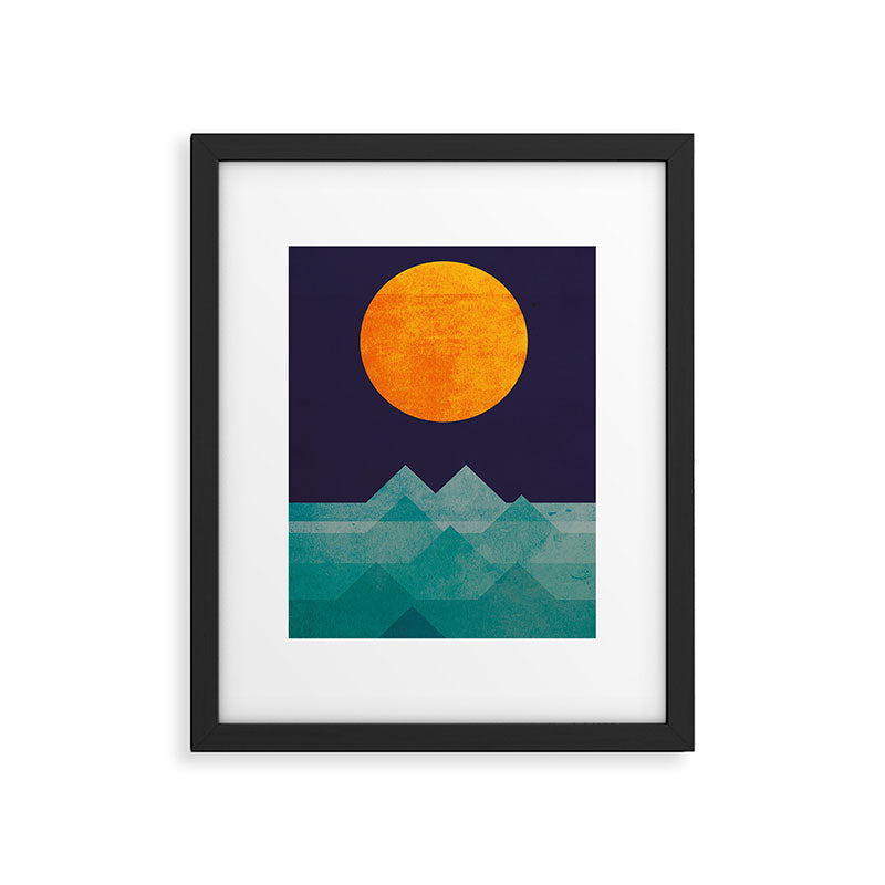 The ocean, the sea, the wave - night scene Framed Art Print Gallery Image 5