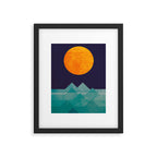 The ocean, the sea, the wave - night scene Framed Art Print Gallery Image 5