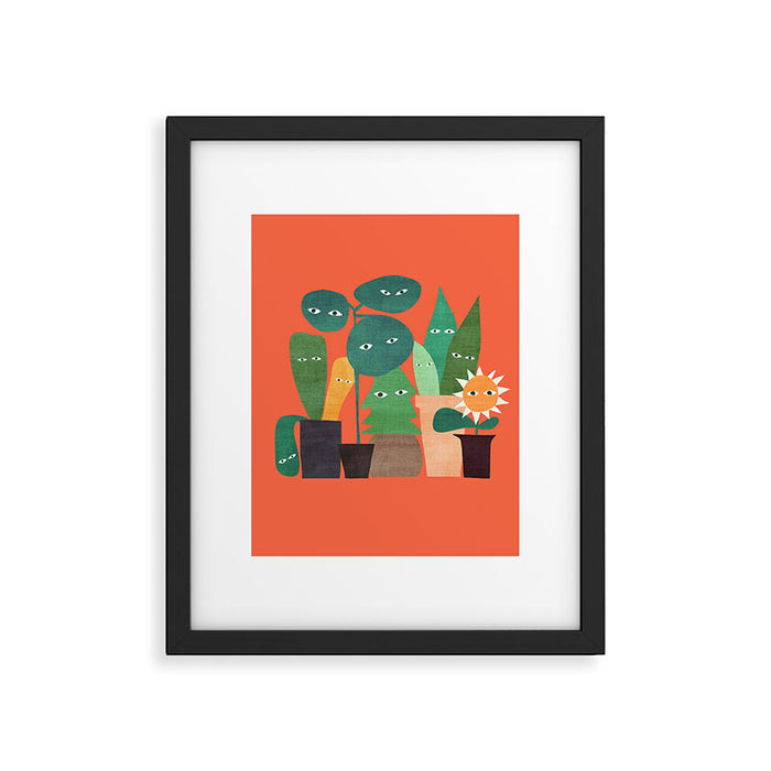 The plants are watching (paranoidos maximucho) Framed Art Print Gallery Image 1