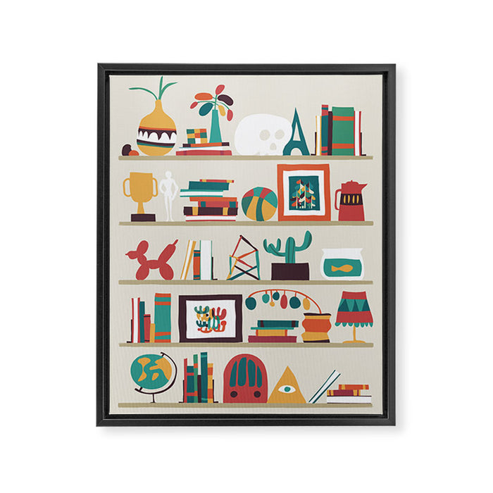 The shelf Framed Canvas Print Gallery Image 1