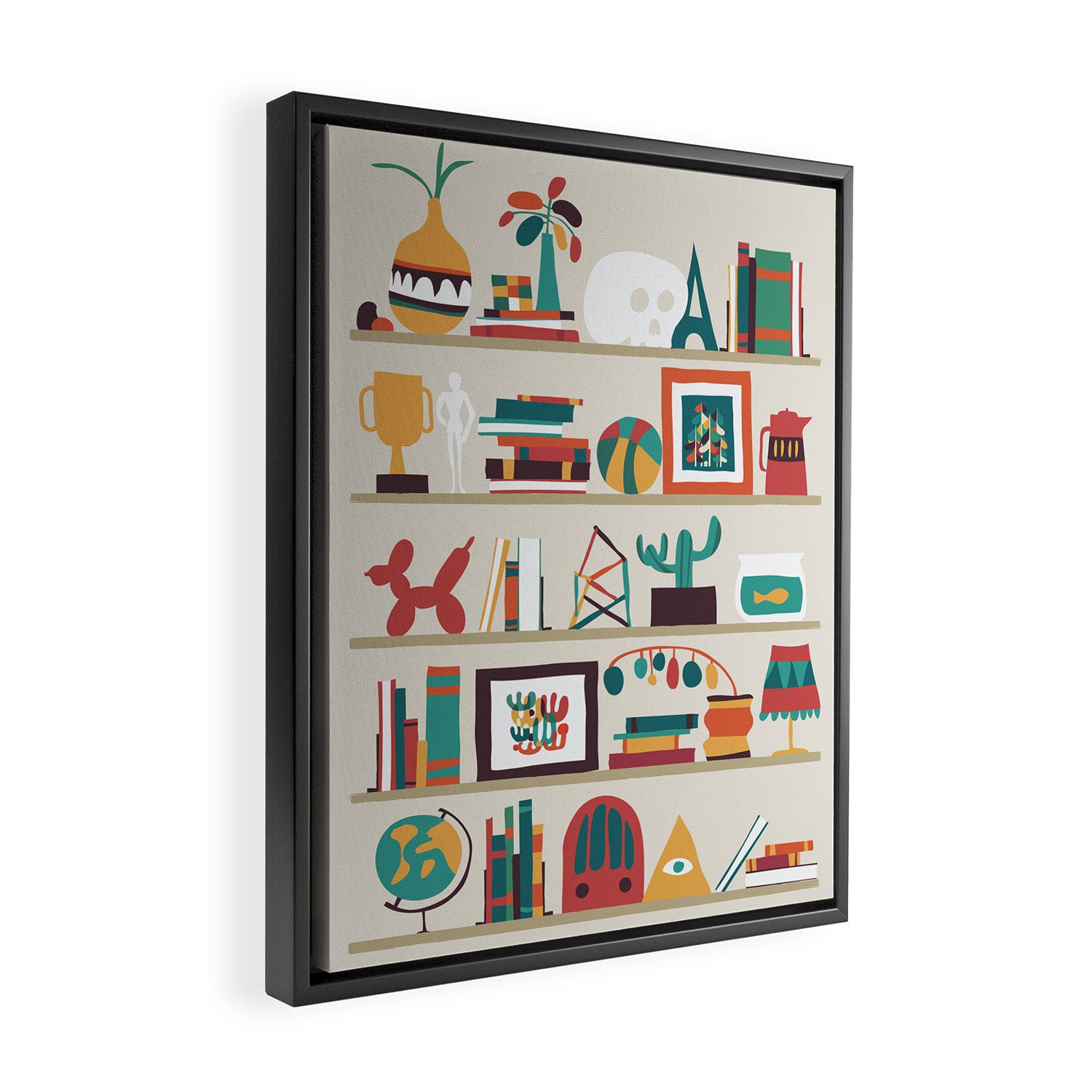 The shelf Framed Canvas Print Gallery Image 2