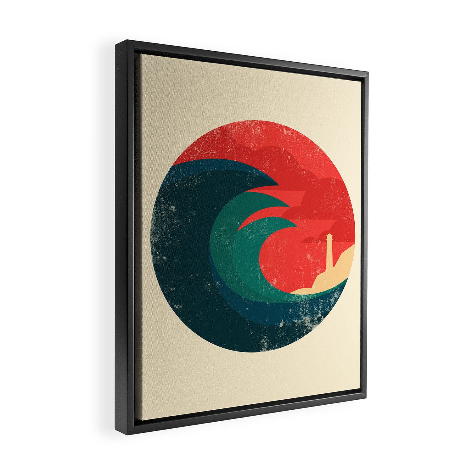 The wild ocean Framed Canvas Print Gallery Image 2