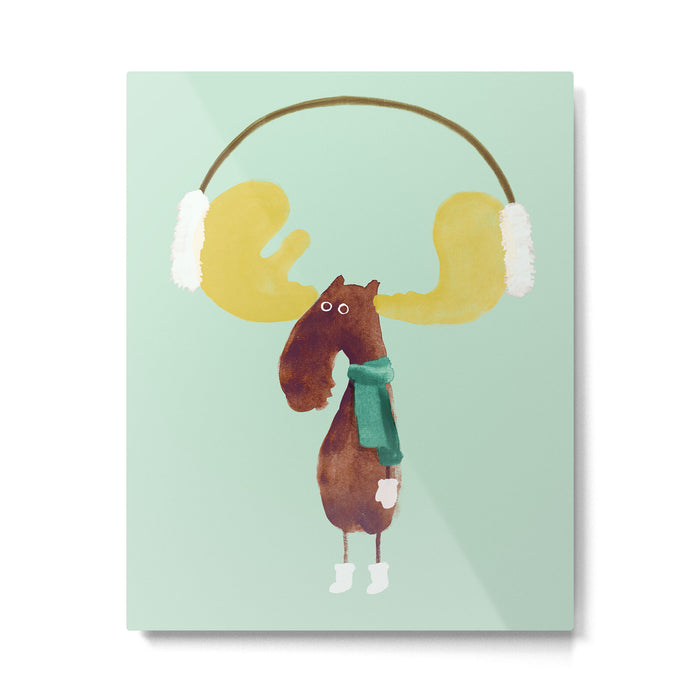 This moose is ready for winter Metal Print Gallery Image 1