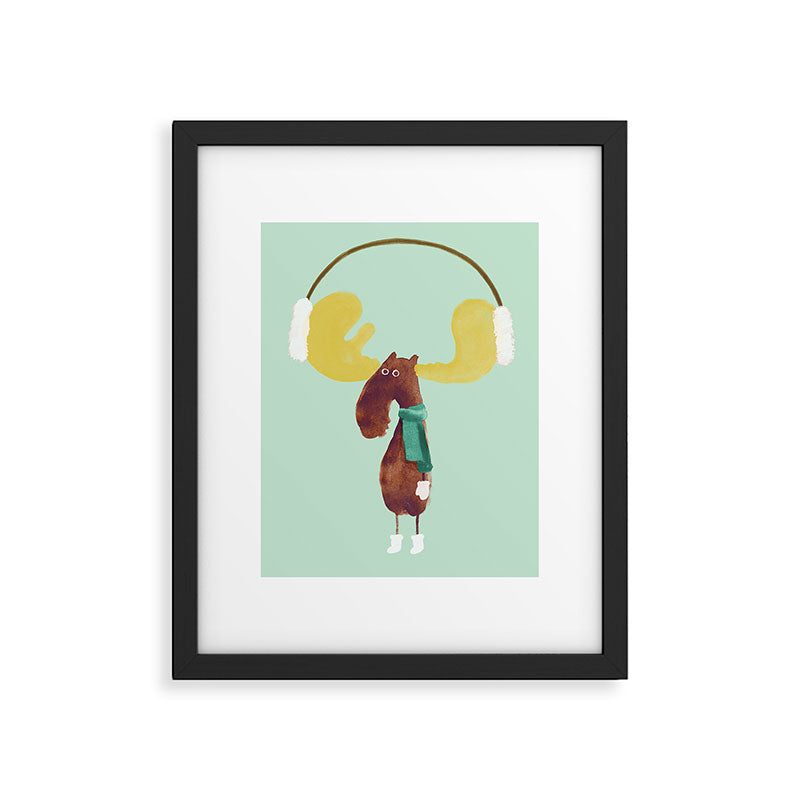 This moose is ready for winter Framed Art Print Gallery Image 5