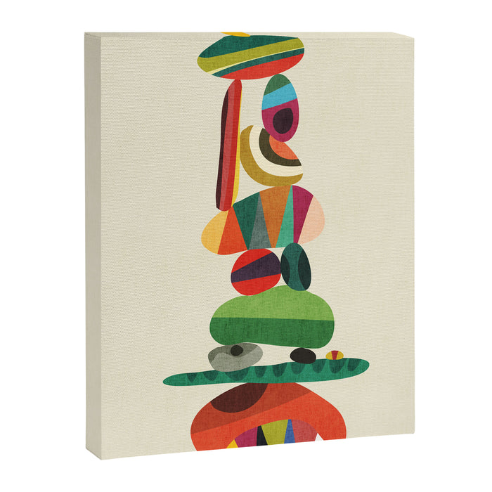 Totem - balanced pebbles Canvas Print Gallery Image 1