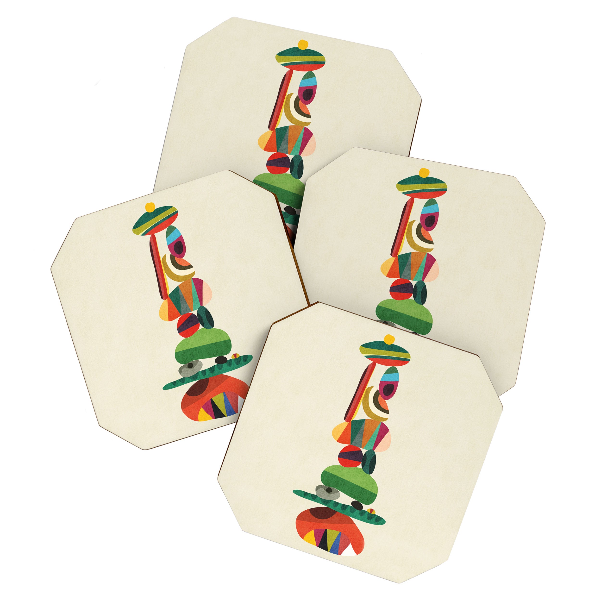 Totem - balanced pebbles Coaster Gallery Image 1
