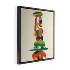 Totem - balanced pebbles Framed Canvas Print Gallery Image 2