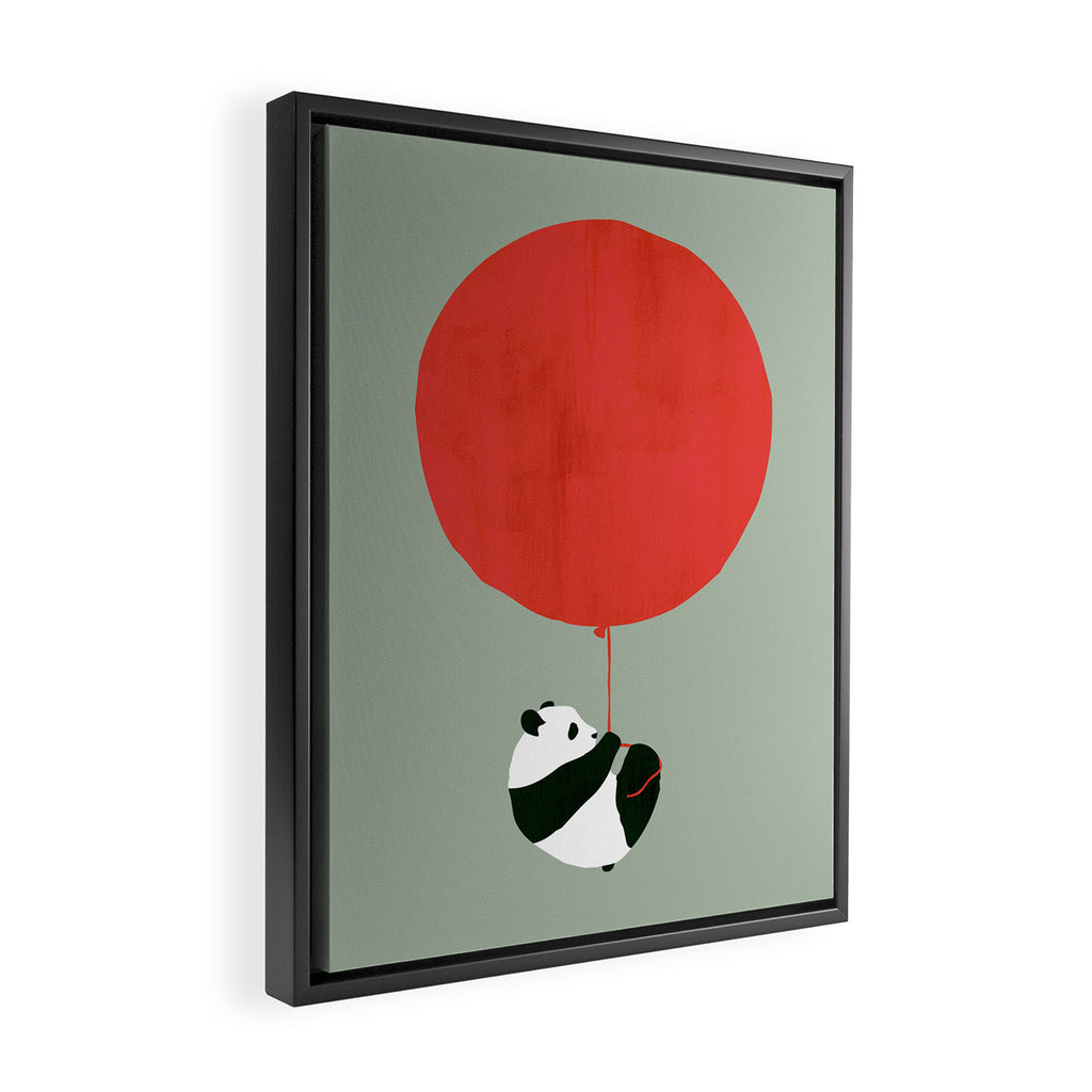 Traveling panda Framed Canvas Print Gallery Image 2