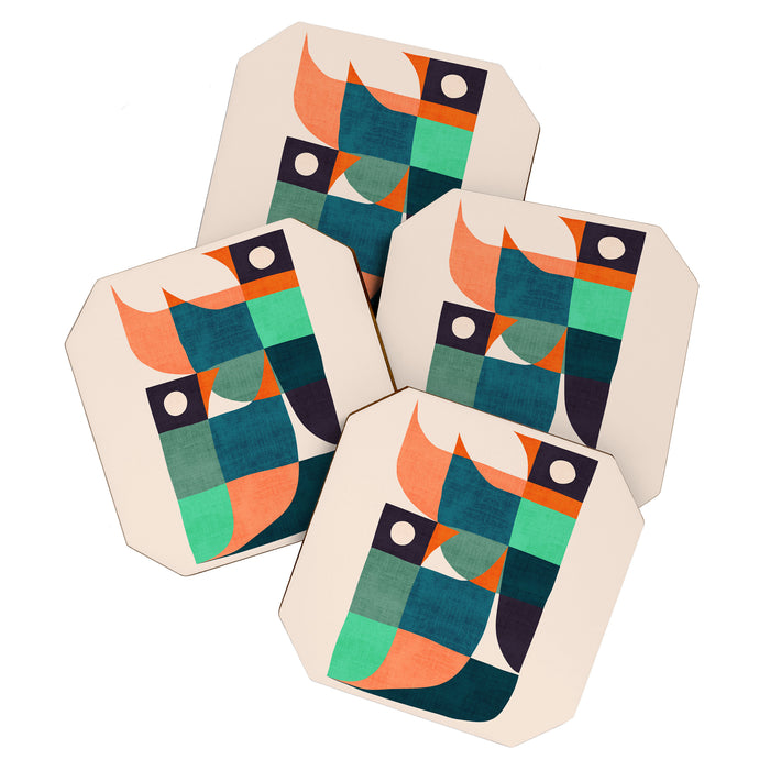 Two birds dancing Coaster Gallery Image 1