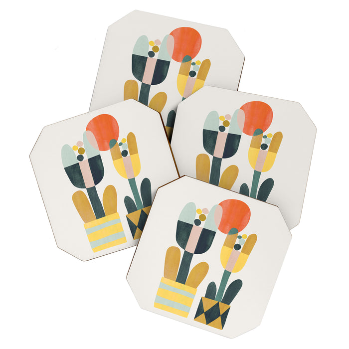 Two flowers Coaster Gallery Image 1