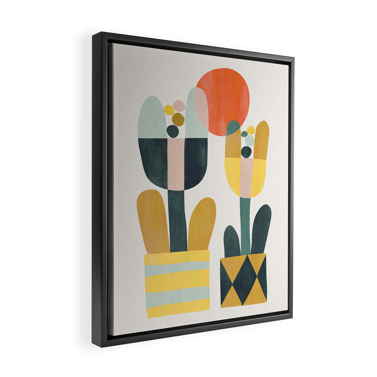 Two flowers Framed Canvas Print Gallery Image 2