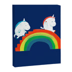 Unicorn on rainbow slide Canvas Print Gallery Image 6