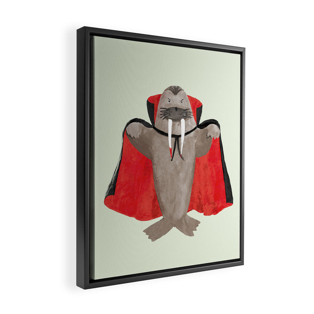 Vampire Walrus Framed Canvas Print Gallery Image 2