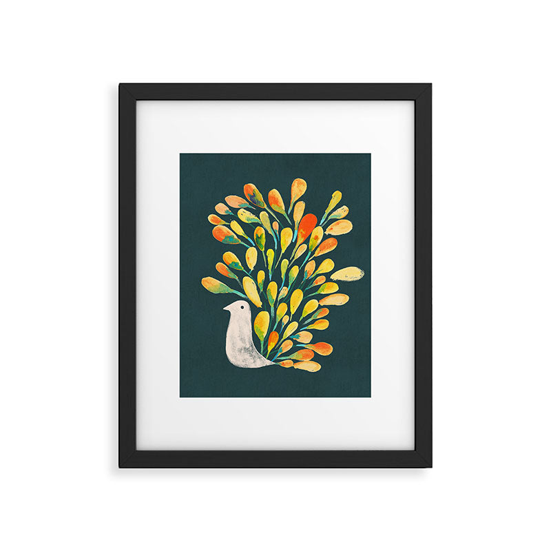 Watercolor Peacock Framed Art Print Gallery Image 4