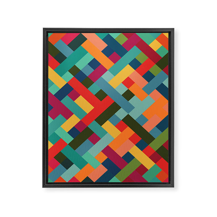 Weave Pattern Framed Canvas Print Gallery Image 1