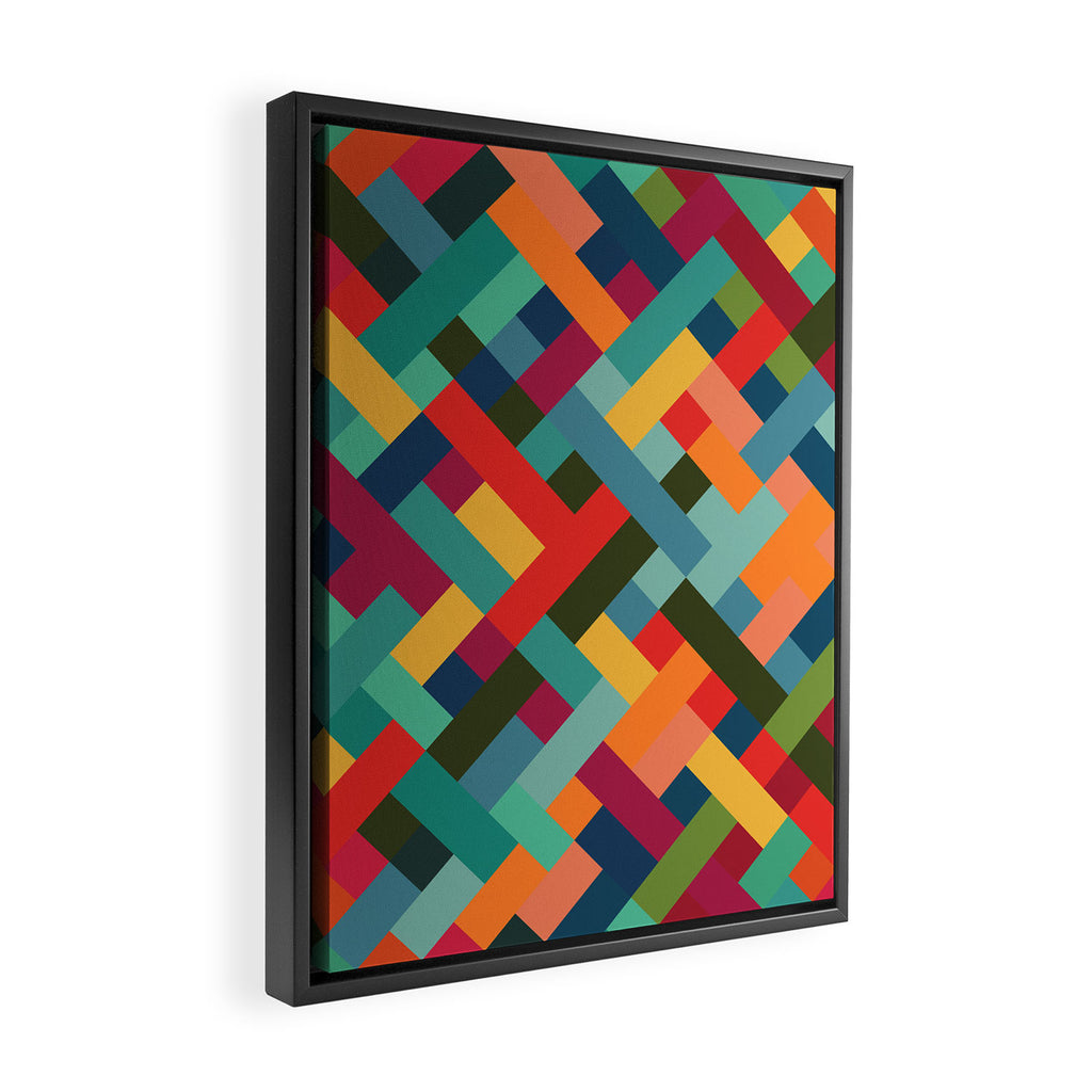 Weave Pattern Framed Canvas Print Gallery Image 2