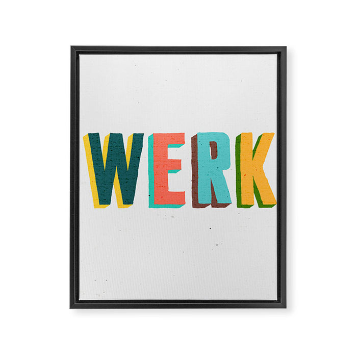 Werk Framed Canvas Print Gallery Image 1