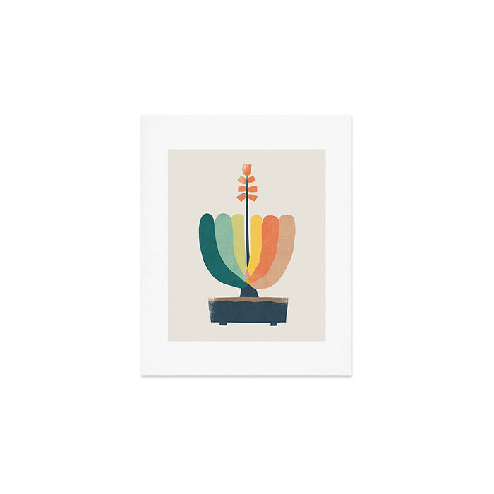 Whimsical aloe plicatilis succulent plant Art Print Gallery Image 1