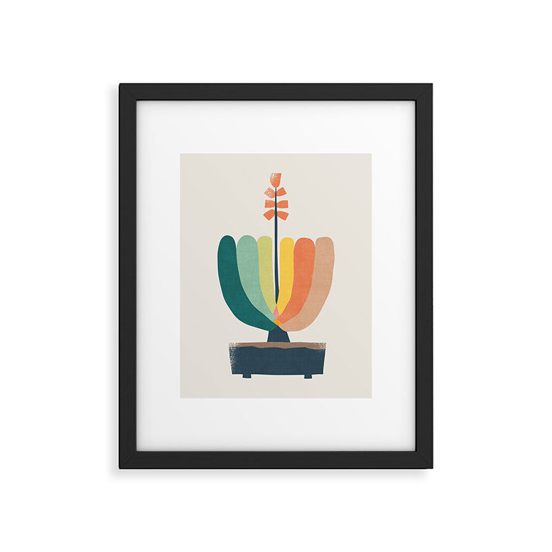 Whimsical aloe plicatilis succulent plant Framed Art Print Gallery Image 5