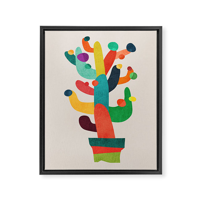 Whimsical Cactus Framed Canvas Print Gallery Image 1