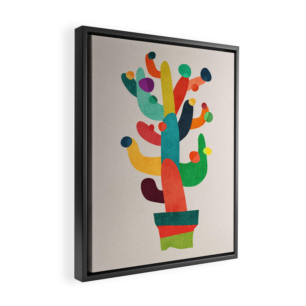 Whimsical Cactus Framed Canvas Print Gallery Image 2