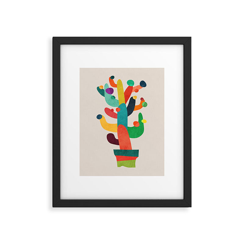 Whimsical Cactus Framed Art Print Gallery Image 4