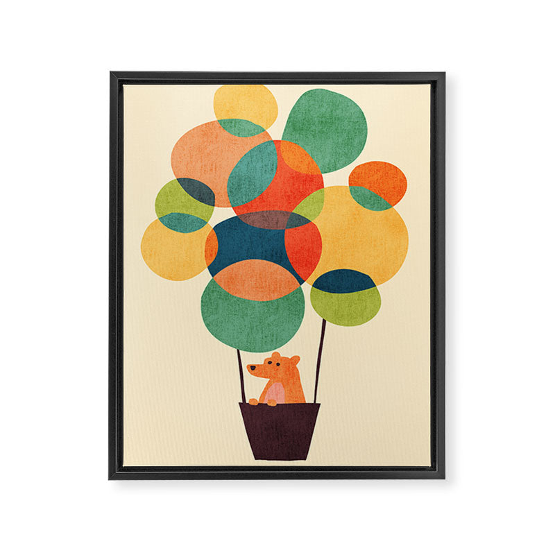 Whimsical Hot Air Balloon Framed Canvas Print Gallery Image 6