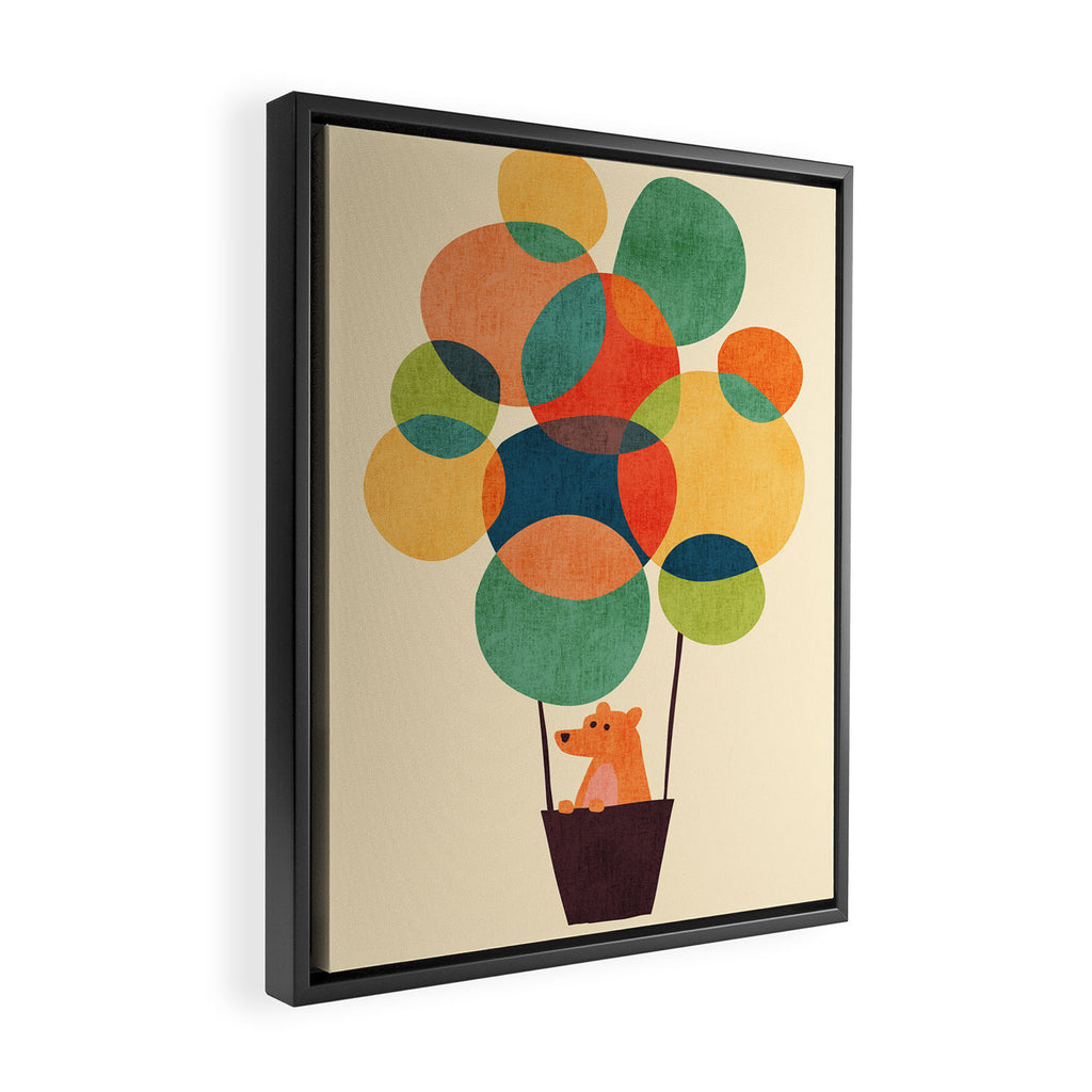 Whimsical Hot Air Balloon Framed Canvas Print Gallery Image 2