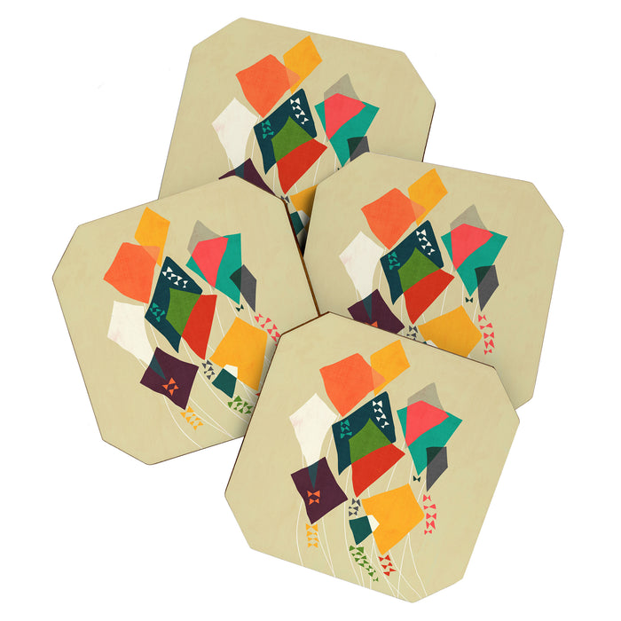 Whimsical kites Coaster Gallery Image 1