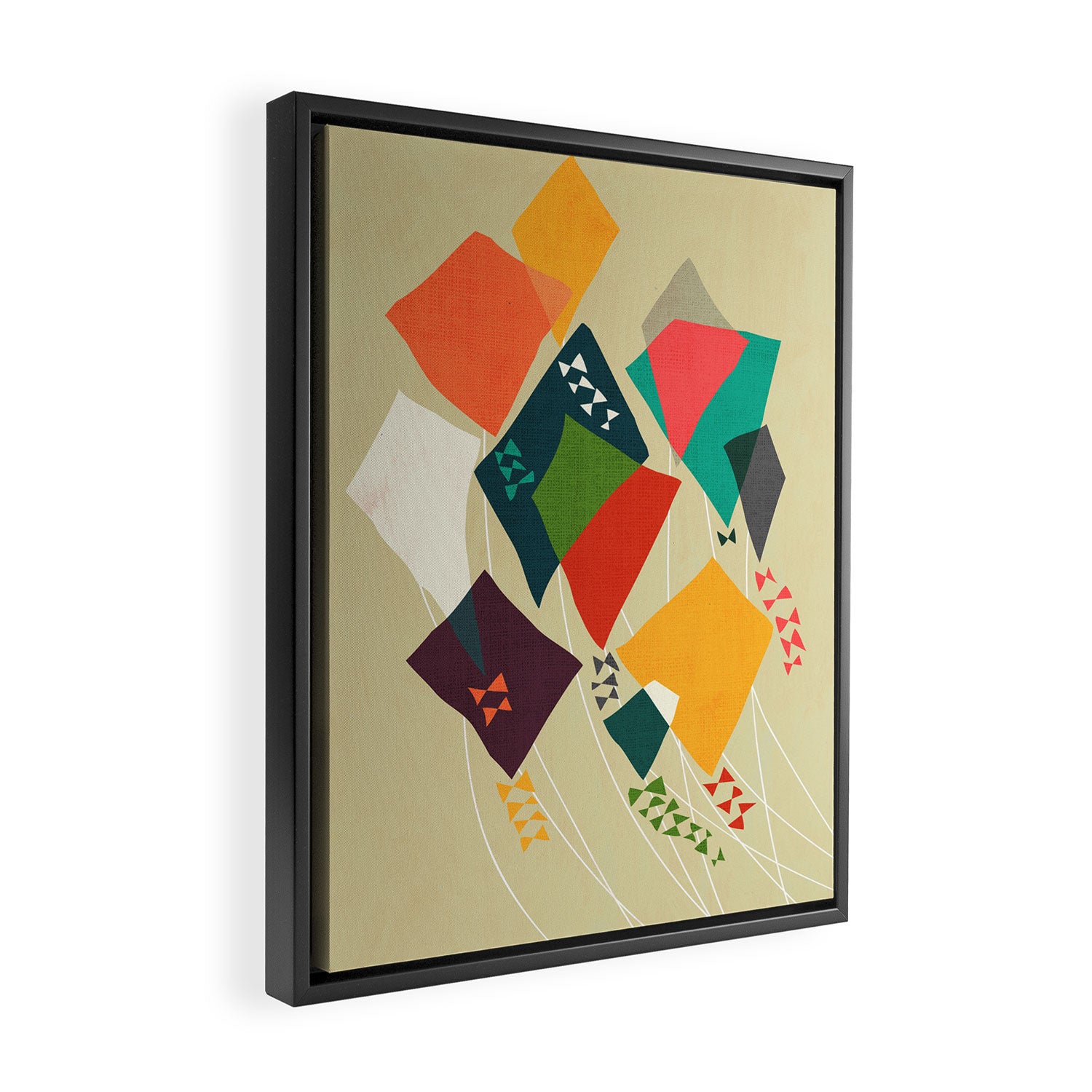 Whimsical kites Framed Canvas Print Gallery Image 2