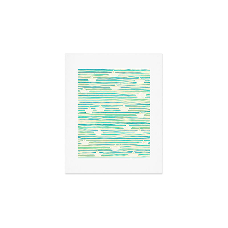 Whimsical Paper Boats Art Print Gallery Image 1