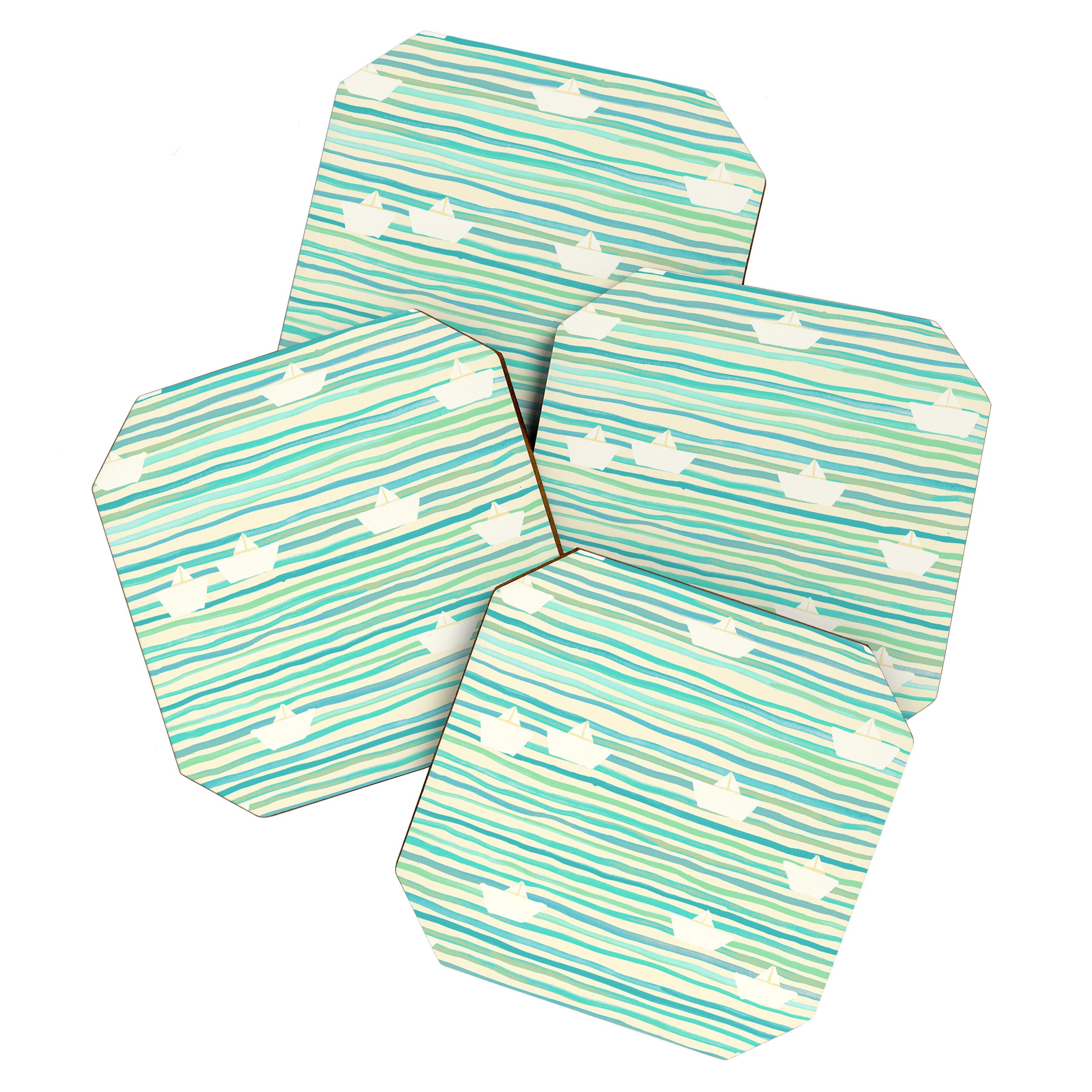 Whimsical Paper Boats Coaster Gallery Image 1