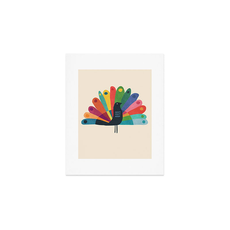 Whimsical Peacok Art Print Gallery Image 1