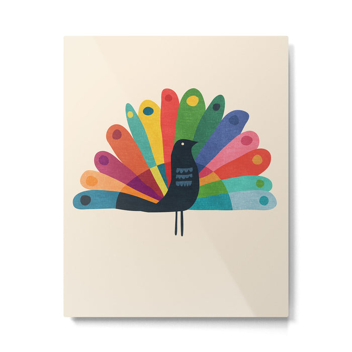 Whimsical Peacok Metal Print Gallery Image 1