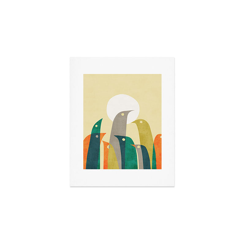 Wild birds at the beach Art Print Gallery Image 1