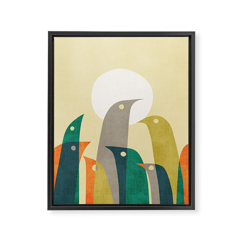 Wild birds at the beach Framed Canvas Print Gallery Image 6