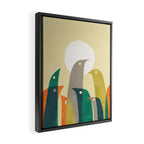 Wild birds at the beach Framed Canvas Print Gallery Image 2