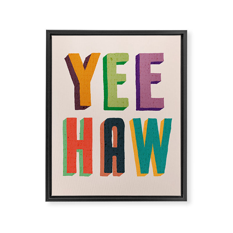 Yee haw Framed Canvas Print Gallery Image 6