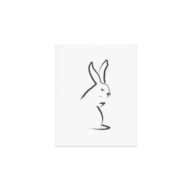 Zen Snow Bunny Art Print Gallery Image 1