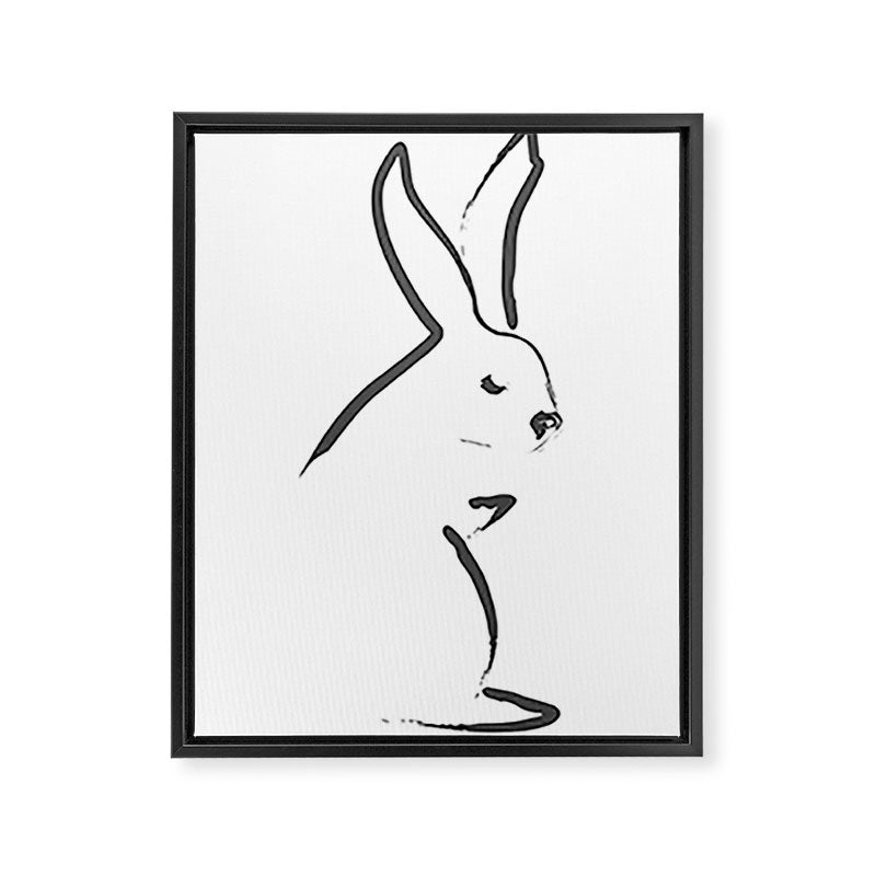 Zen Snow Bunny Framed Canvas Print Gallery Image 6