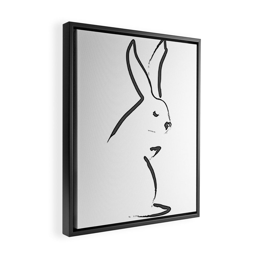 Zen Snow Bunny Framed Canvas Print Gallery Image 2
