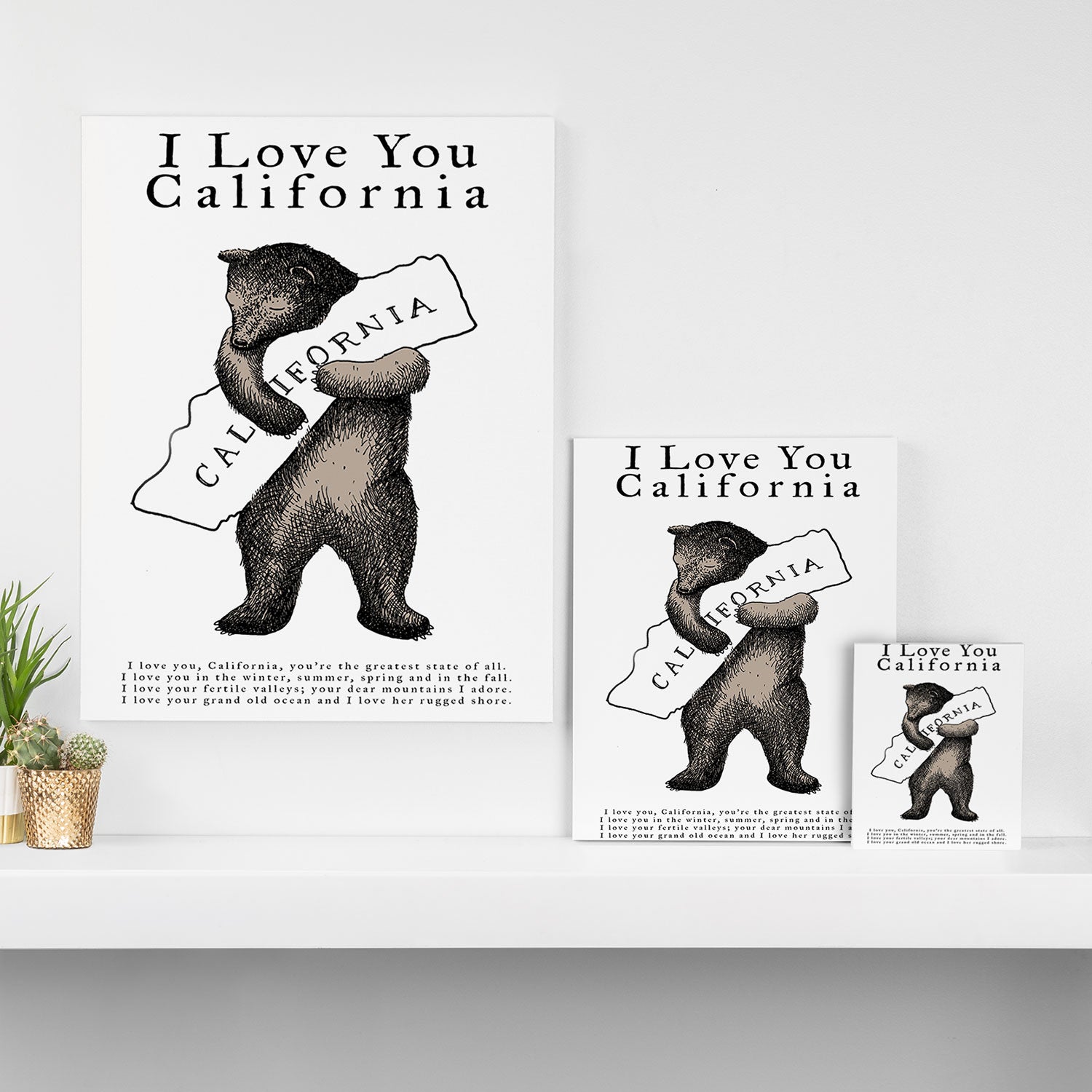 i love you california Canvas Print Gallery Image 3